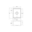 Julien 091519 Fira Bar Sink With Ledge Undermount Apron White Single 15X19X8-3/4 2