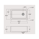 Prochef TM125-FS-301810 Proterra M125 Collection Farmhouse Sink With Single Bowl 2