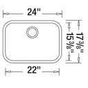 Blanco 400009 Essential U 1 Single Undermount Kitchen Sink 3