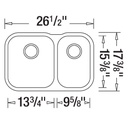 Blanco 400006 Essential U 1.5 Double Undermount Kitchen Sink 3