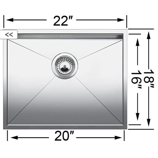 Blanco 401273 Quatrus U 1 Single Undermount Kitchen Sink 3