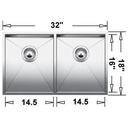 Blanco 401247 Quatrus U 2 Double Undermount Kitchen Sink 2