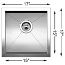 Blanco 401245 Quatrus U Single Undermount Bar Sink 3