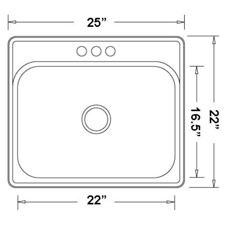 Blanco 401201 Essential Single Hole Drop In Utility Sink 3