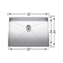 Blanco 401518 Quatrus R15 U Super Single Undermount Kitchen Sink 3
