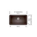 Blanco 402129 Ikon 33 Single Kitchen Sink Front Apron Truffle 2