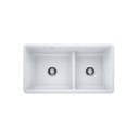 Blanco 402071 Precis U 1 3/4 Low Divide Double Sink White 1