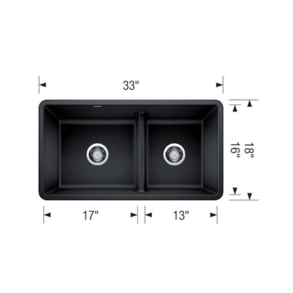 Blanco 402066 Precis U 1 3/4 Low Divide Double Sink Cafe 2