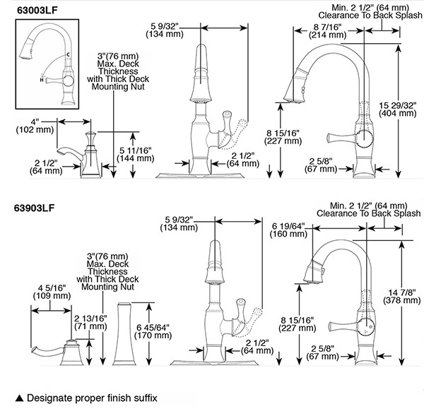 Brizo 63003LF TALO Single Handle Pull Down Kitchen Faucet 2