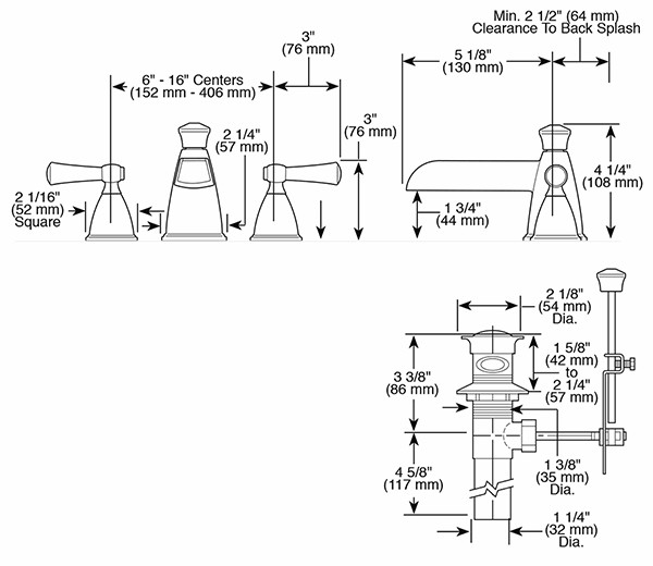 Brizo 65345LF Vesi Widespread Lavatory Faucet 2