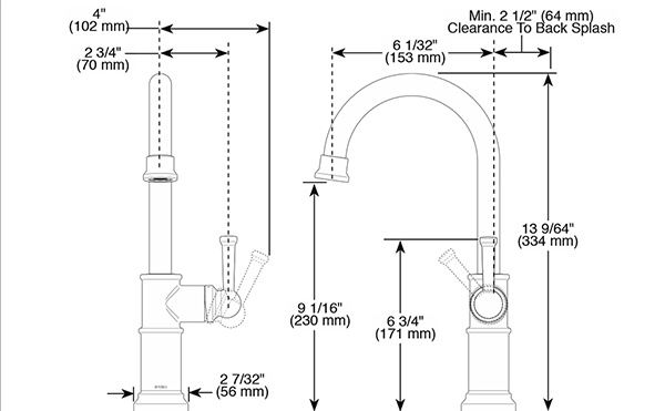 Brizo 61025LF ARTESSO Single Handle Bar Faucet 2