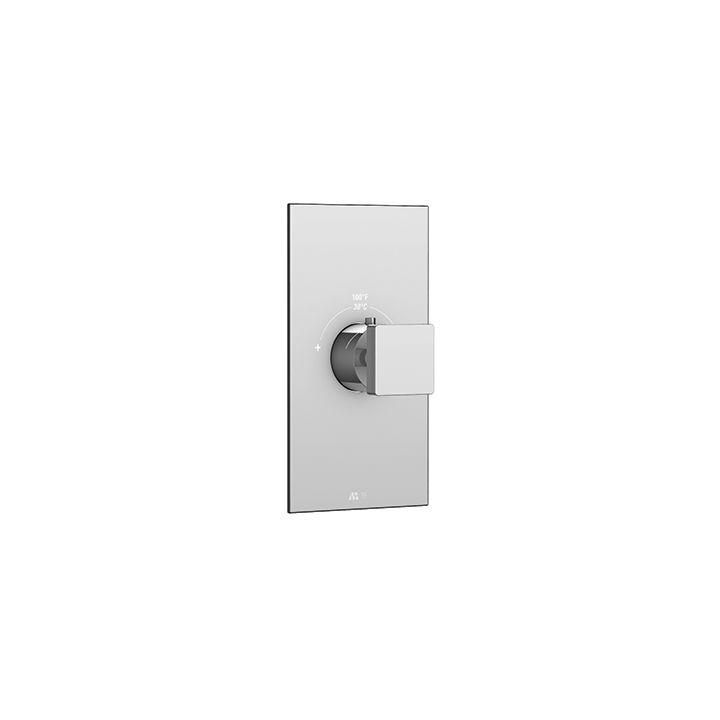 Aquabrass S3095 Square Trim Set For 12000 1/2 And 3000 3/4 Thermostatic Valves Polished Chrome 1
