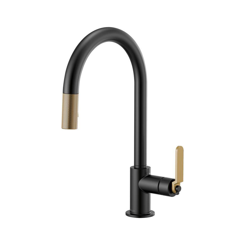 Brizo 63044LF Litze Pull Down Arc Spout Faucet Luxe Gold Matte Black 1