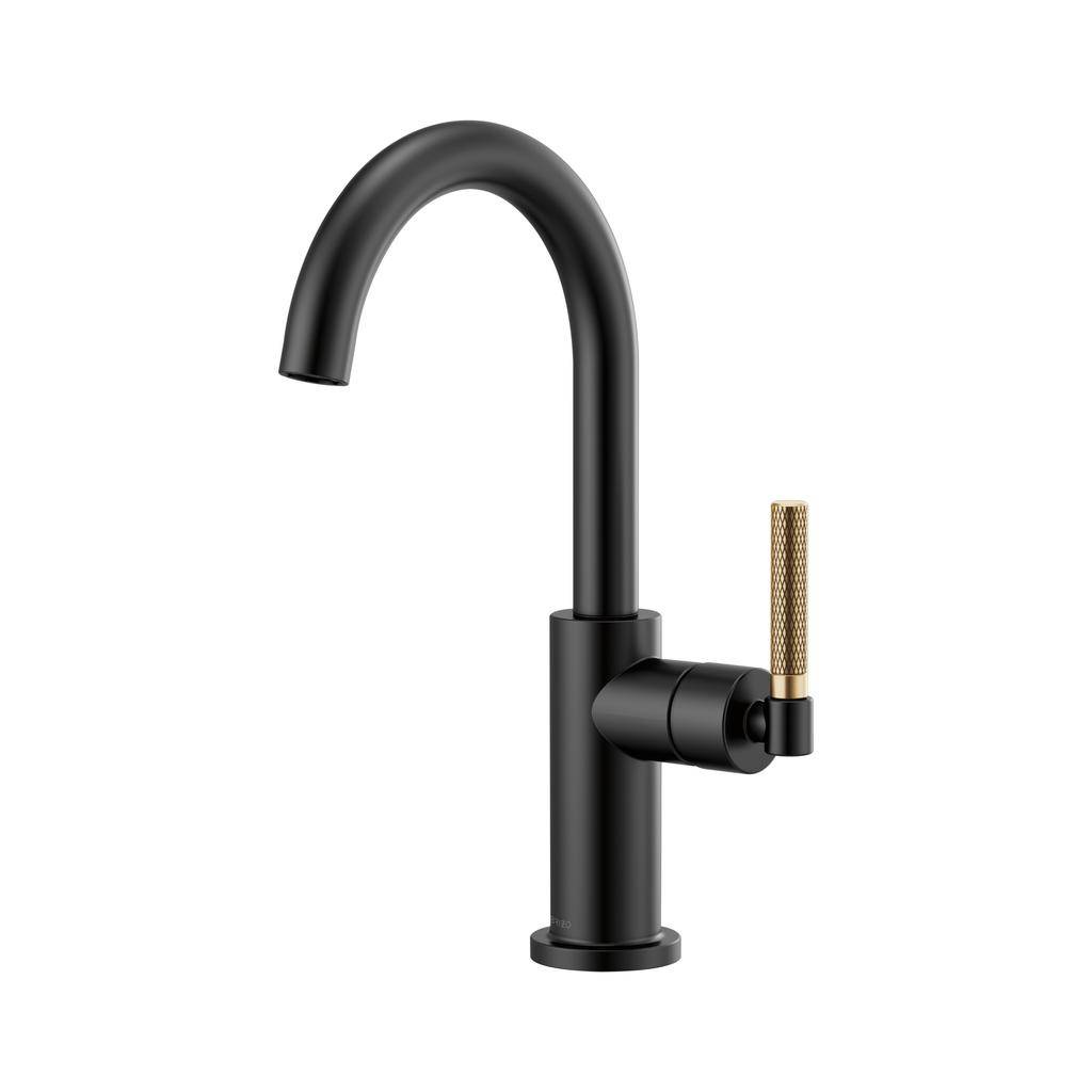Brizo 61043LF Litze Arc Spout Bar Faucet Luxe Gold Matte Black 1