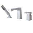 Aquabrass 86013 Madison 3 Piece Deckmount Tub Filler With Handshower Polished Chrome 1