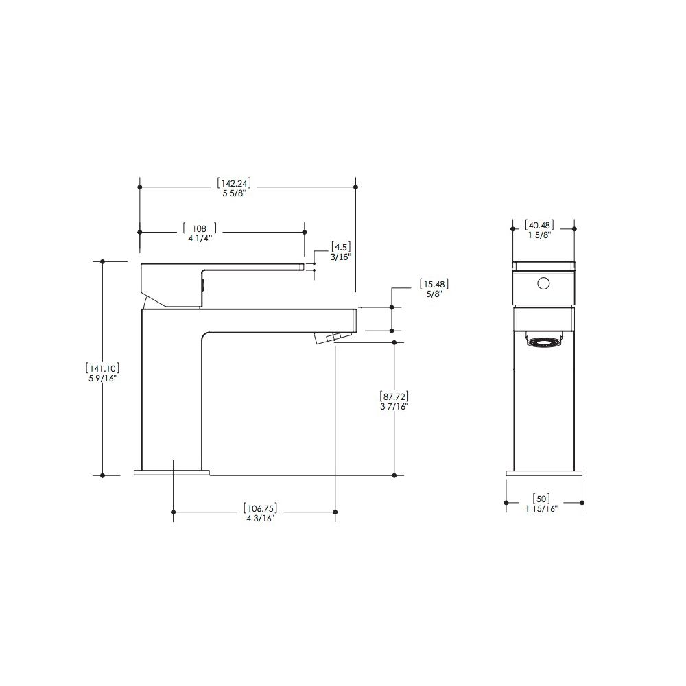Aquabrass 86014 Madison Single Hole Lavatory Faucet Polished Chrome 2