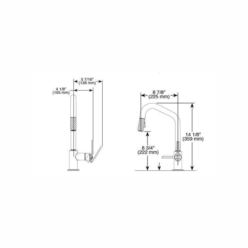 Brizo 63064LF Litze Pull Down Angled Spout Kitchen Faucet Stainless 2