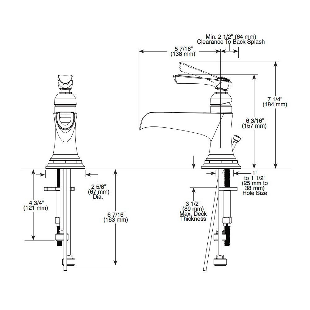 Brizo 65061LF-GL Rook Single Handle Lavatory Faucet Luxe Gold 2