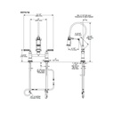 Brizo 62174LF Rook Articulating Bridge Faucet With Finished Hose Polished Gold 2
