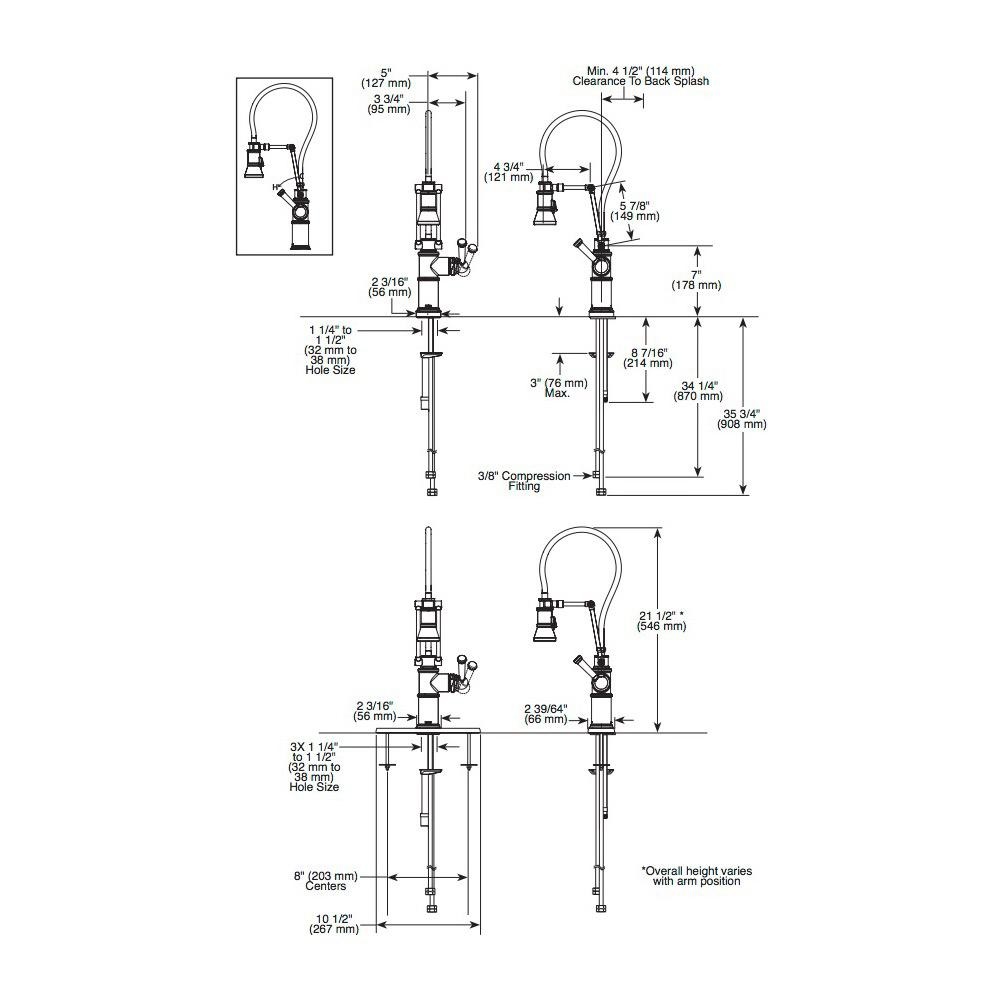 Brizo 64225LF-GL Artesso Articulating Arm Kitchen Faucet With Smart Touch Luxe Gold 2