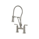 Brizo 62174LF Rook Articulating Bridge Faucet With Finished Hose Stainless 1