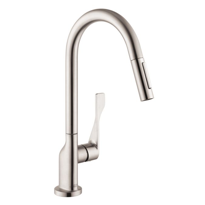 Hansgrohe 39835801 Axor Citterio Pull Down Kitchen Faucet Steel Optik 1
