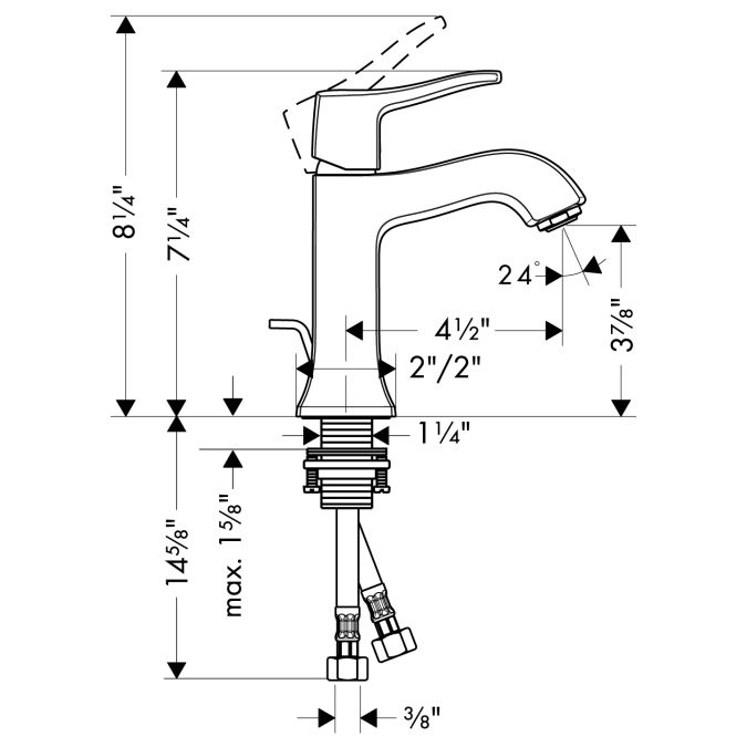 Hansgrohe 31075821 Metris C Single Hole Faucet Brushed Nickel 2