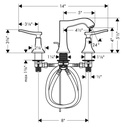 Hansgrohe 31073821 Metris C Widespread Faucet Brushed Nickel 2