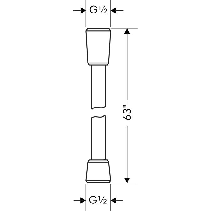 Hansgrohe 28276823 Techniflex Hose 63" Brushed Nickel 2