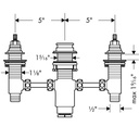 Hansgrohe 06607000 Rough-In 3 Hole Roman Tub Set 2