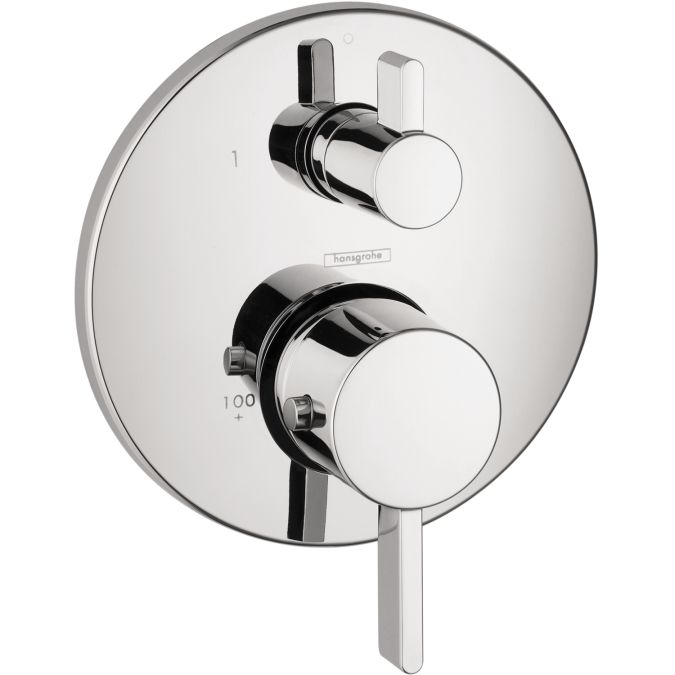 Hansgrohe 04231000 S Thermostat With Volume Control & Diverter Trim Chrome 1