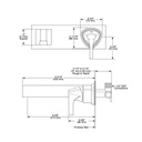 Delta T574LF Zura Single Handle Wall Mount Lavatory Faucet Trim Brilliance Stainless 2