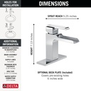 Delta 568LF Ara Single Handle Channel Lavatory Faucet Chrome 2