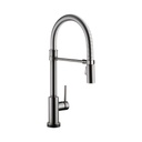 Delta 9659T Trinsic Pro Single Handle Pull Down Kitchen Faucet With Touch2O Black Stainless 1