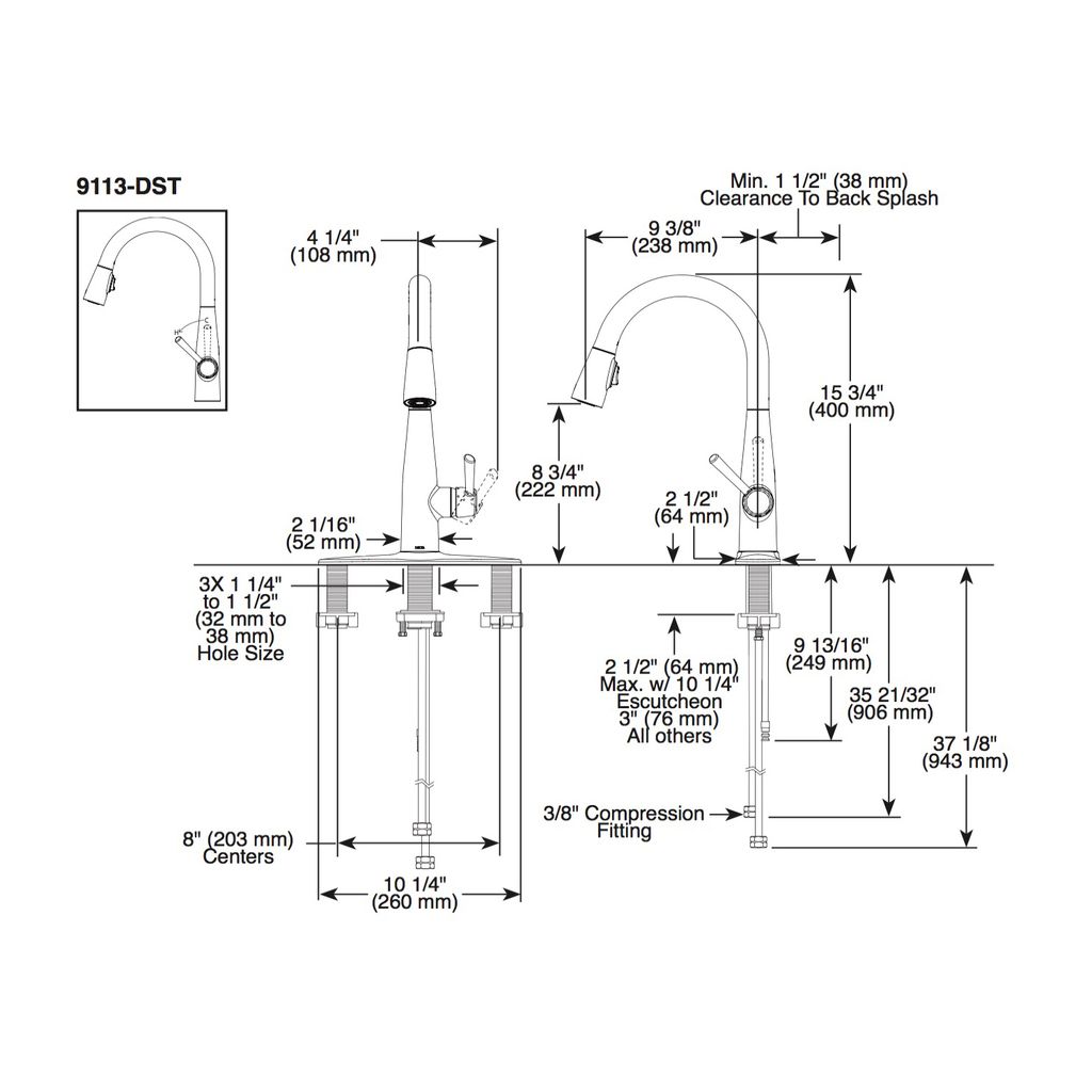 Delta 9113 Essa Single Handle Pull Down Kitchen Faucet Venetian Bronze 2