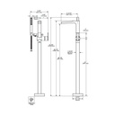 Delta T4768-FL Ara Floor Mount Channel Spout Tub Filler Trim Stainless 2