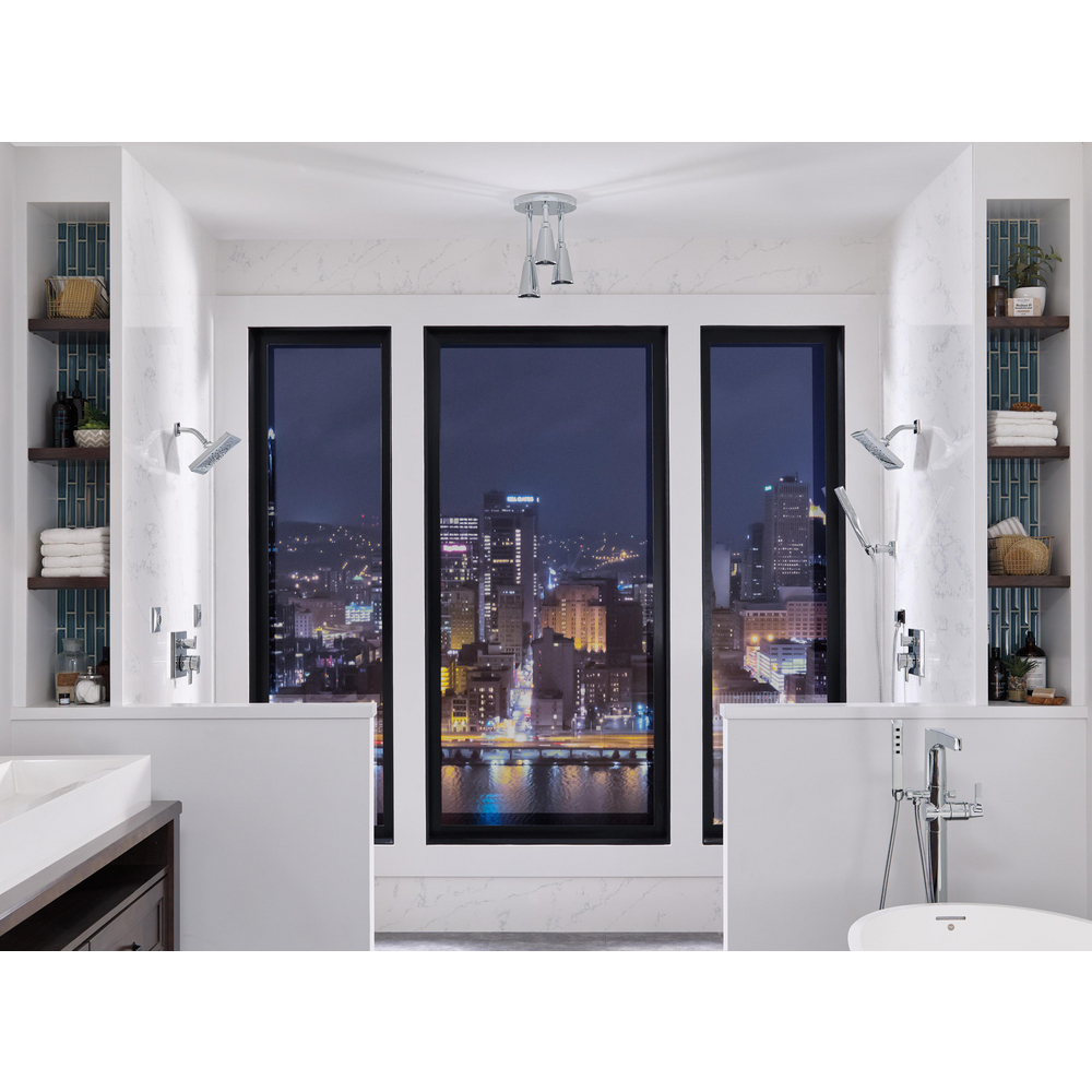 Delta T27967 Angular Modern Monitor 17 Series Valve Trim 6 Setting Integrated Diverter Chrome 1