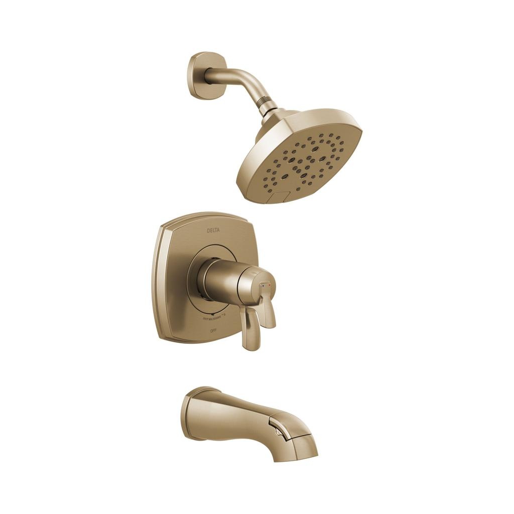 Delta T17T476 Stryke 17 Thermostatic Tub and Shower Only Champagne Bronze 1