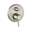 Hansgrohe 04449820 Metris C Pressure Balance Trim With Diverter Brushed Nickel 1