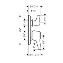 Hansgrohe 04449820 Metris C Pressure Balance Trim With Diverter Brushed Nickel 2