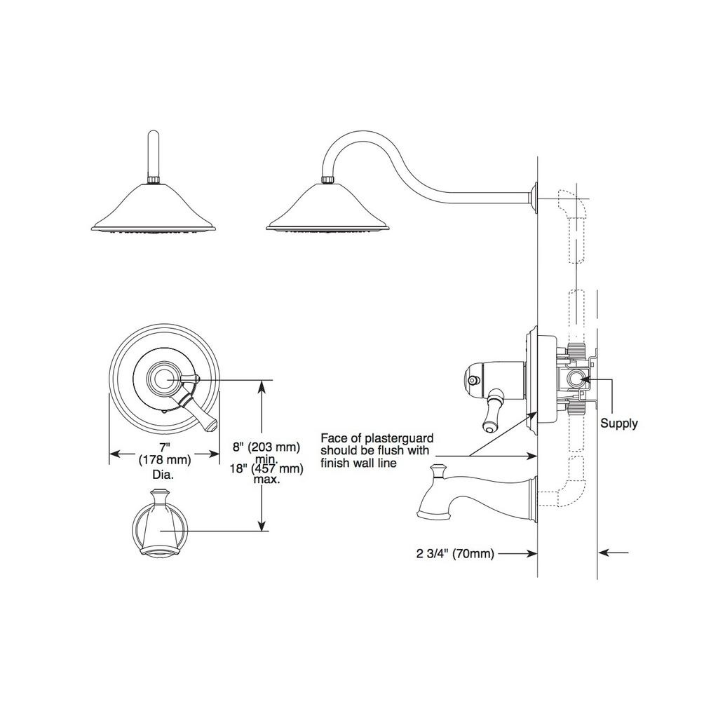 Delta T17T497 Cassidy TempAssure 17T Series Tub & Shower Trim Polished Nickel 2
