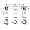 Hansgrohe 10303181 Rough-in Wall Mounted Widespread Faucet 2