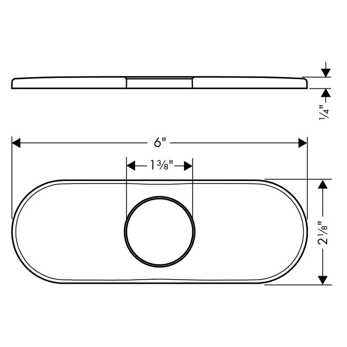 Hansgrohe 06490000 Base Plate for Contemporary Single Hole Faucets 6" Chrome 2