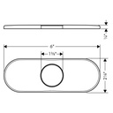 Hansgrohe 06490000 Base Plate for Contemporary Single Hole Faucets 6" Chrome 2