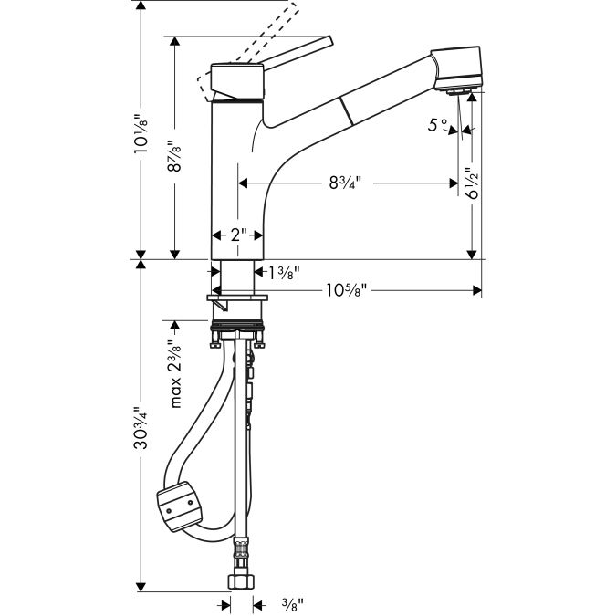 Hansgrohe 06462860 Talis S 2 Spray Pull Out Kitchen Faucet Steel Optik 3