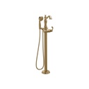 Delta T4797 Cassidy Traditional Floor Mount Tub Filler Trim Less Handle Champagne Bronze 1