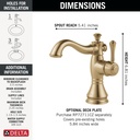 Delta 597LF Cassidy Single Handle Bathroom Faucet Champagne Bronze 1