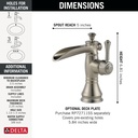 Delta 598LF Cassidy Single Handle Channel Bathroom Faucet Stainless 1