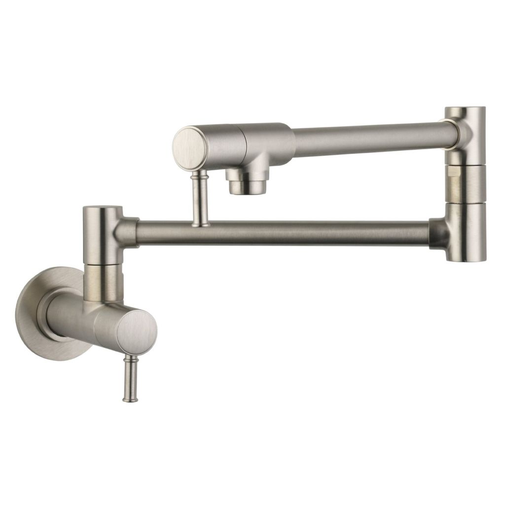 Hansgrohe 04218800 Talis C Wall Mounted Pot Filler Steel Optik 1