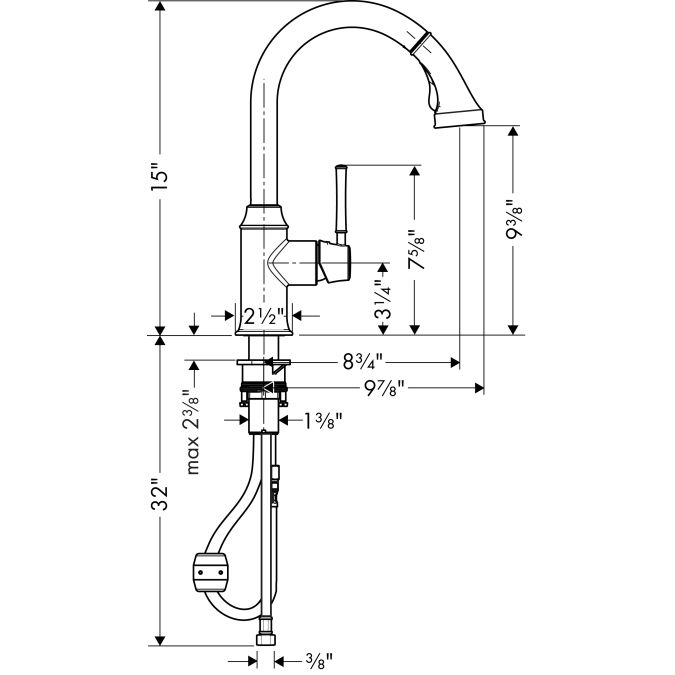 Hansgrohe 04215000 Talis C HighArc Kitchen Faucet Chrome 2